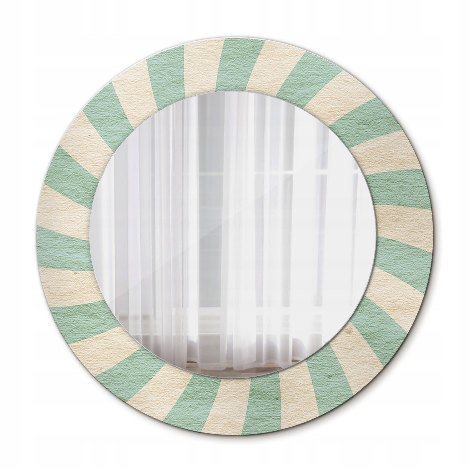 Okrúhle nástenné zrkadlo Retro pastelový vzor 50 cm