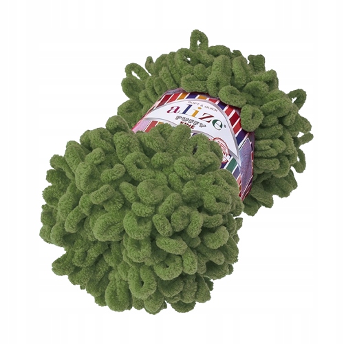 Włóczka Alize Puffy Fine małe pętelki Khaki 485