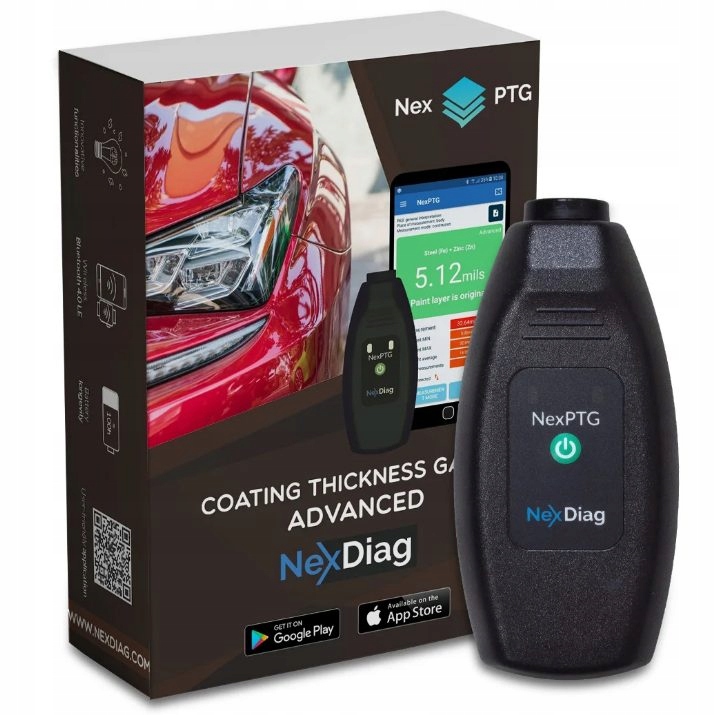 NexDiag NexPTG Advanced pokročilý Bluetooth merač hrúbky laku presnosť 1μm