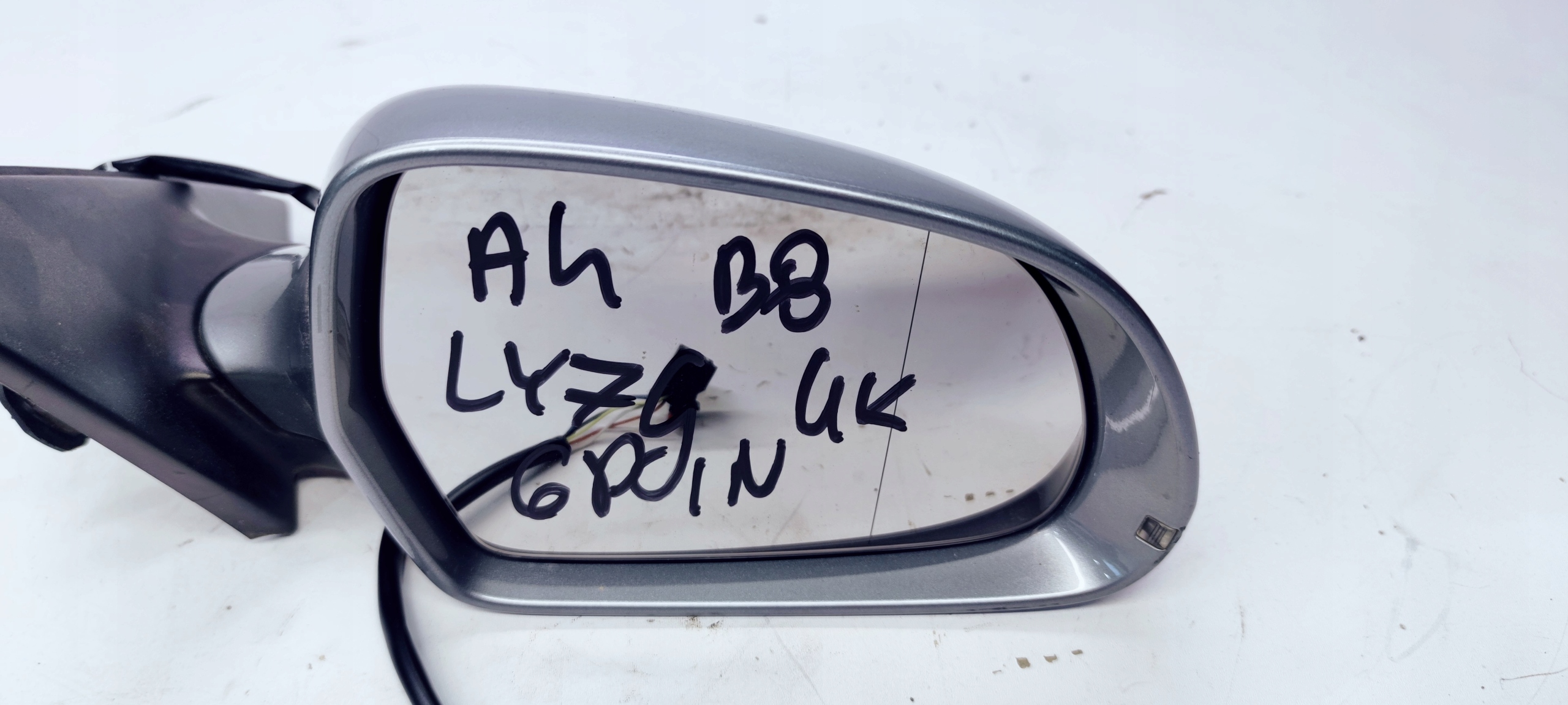 mirror right front AUDI A4 B8 LY7G UK 6 PIN