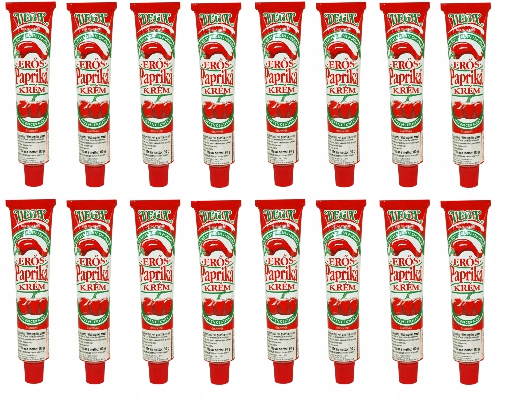 Levně 16x 80g Rolnik Pikantní paprikový krém maďarská pasta Karton