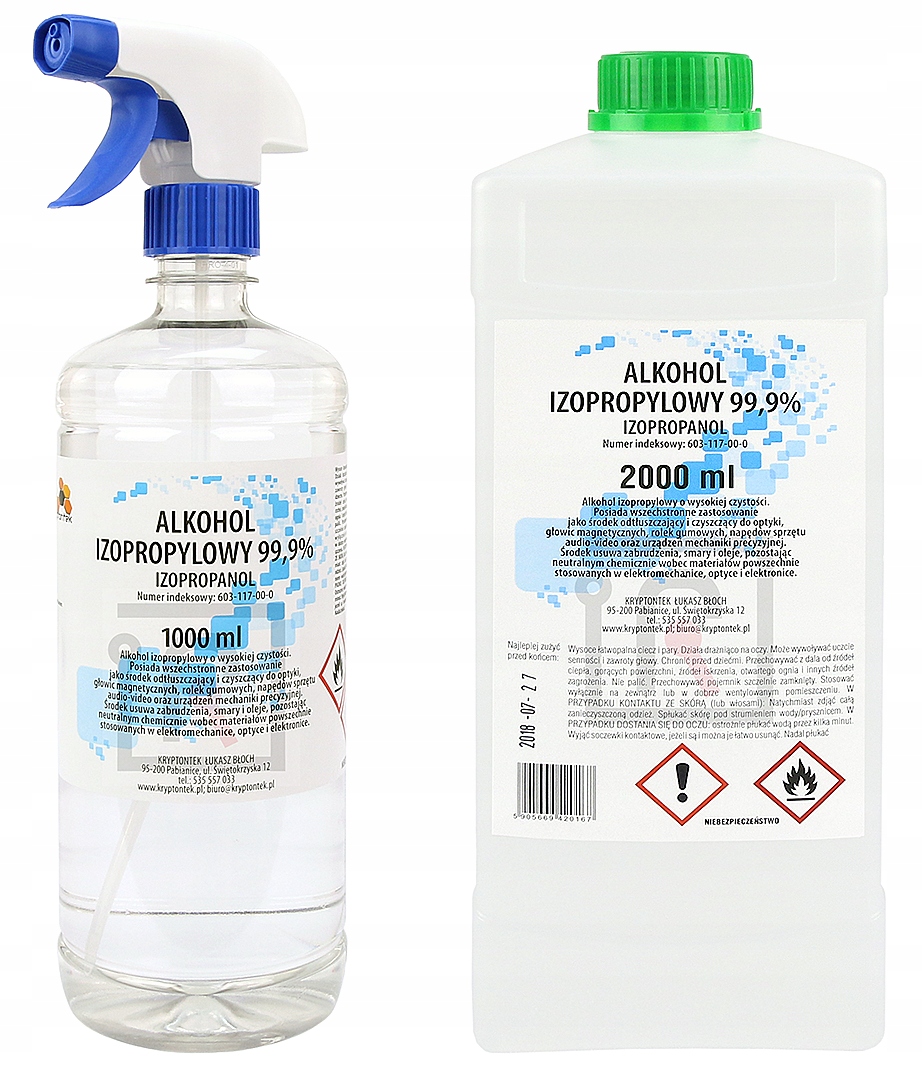 

Alkohol Izopropylowy Izopropanol Ipa 1L+2L Sprysk