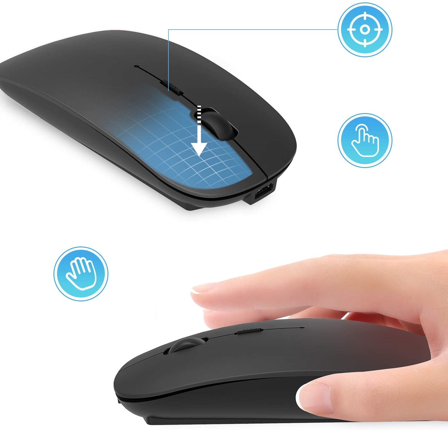 MYSZ MYSZKA OPTYCZNA BEZPRZEWODOWA BLUETOOTH CICHA Model G2