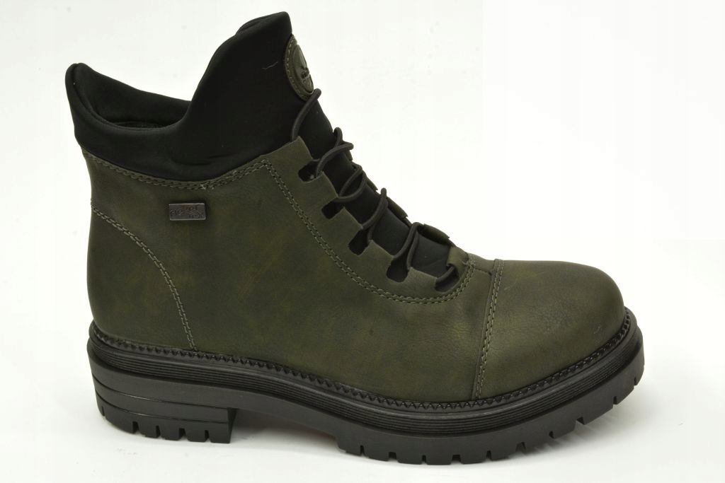 Rieker Y3163 Zelené kotníkové boty zateplené, Tex Leather vel. 40