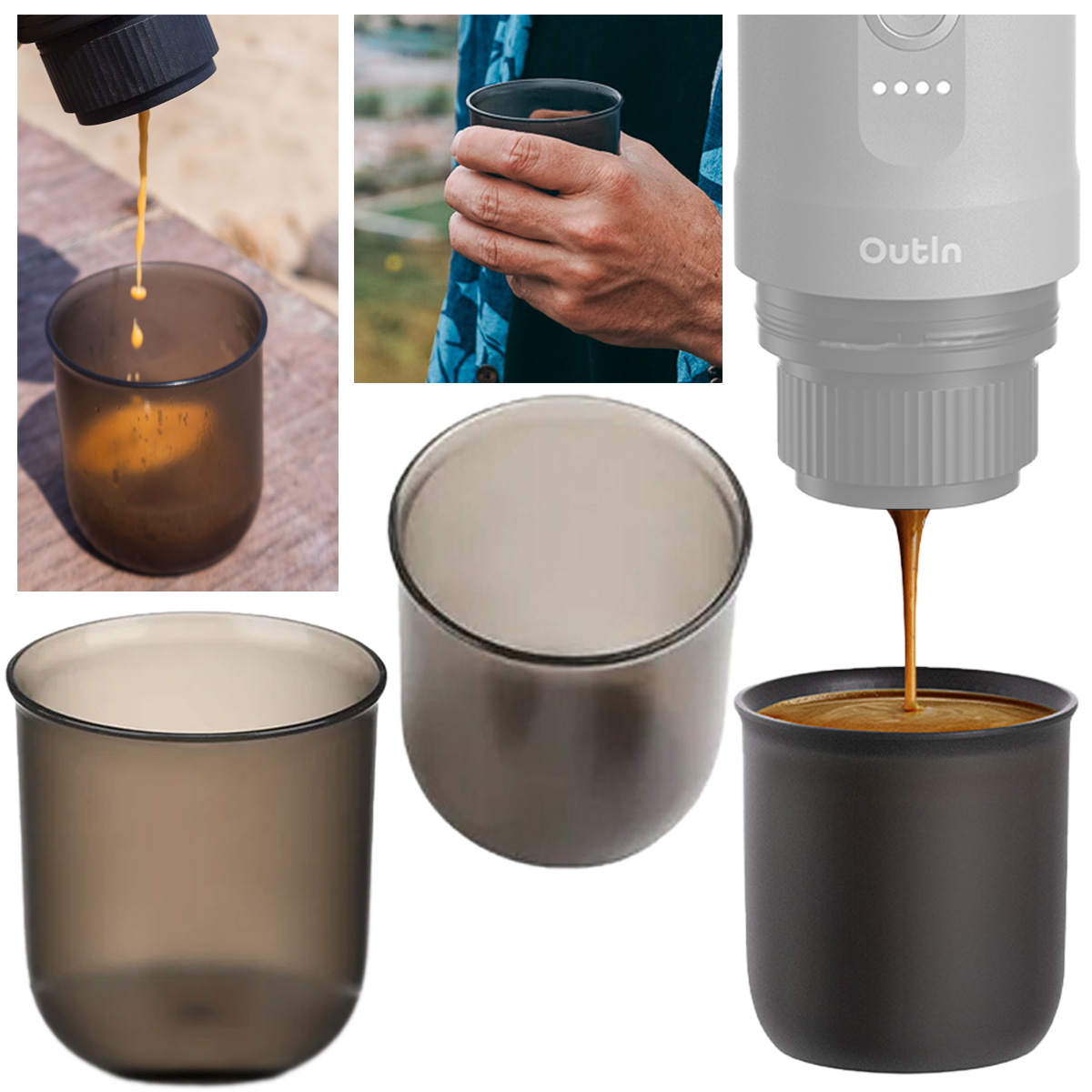Outin Kubek zapasowy dodatkowy Espresso do ekspresu przenośnego Nano