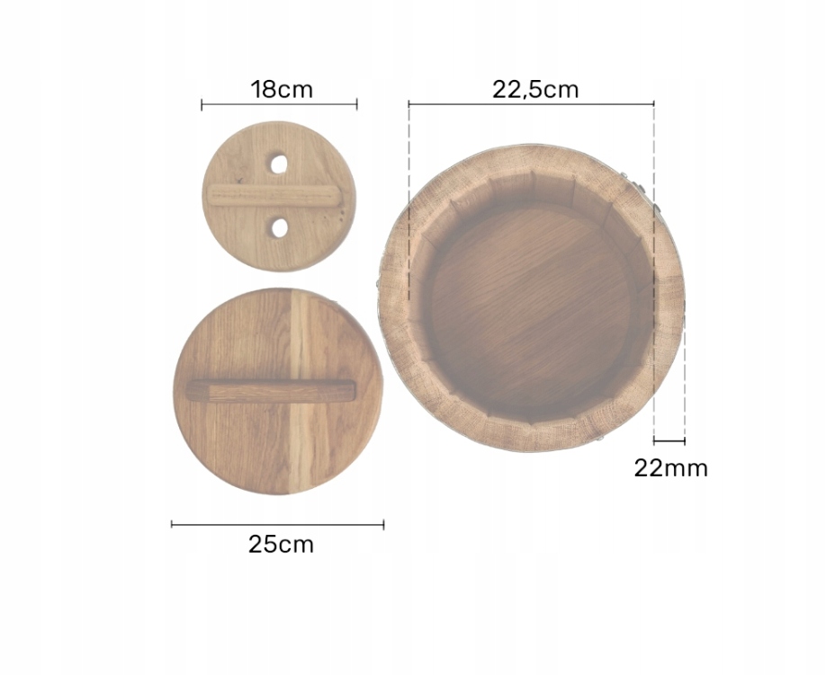 POJEMNIK Beczka DĘBOWA DO KISZENIA 10L Rodzaj beczka