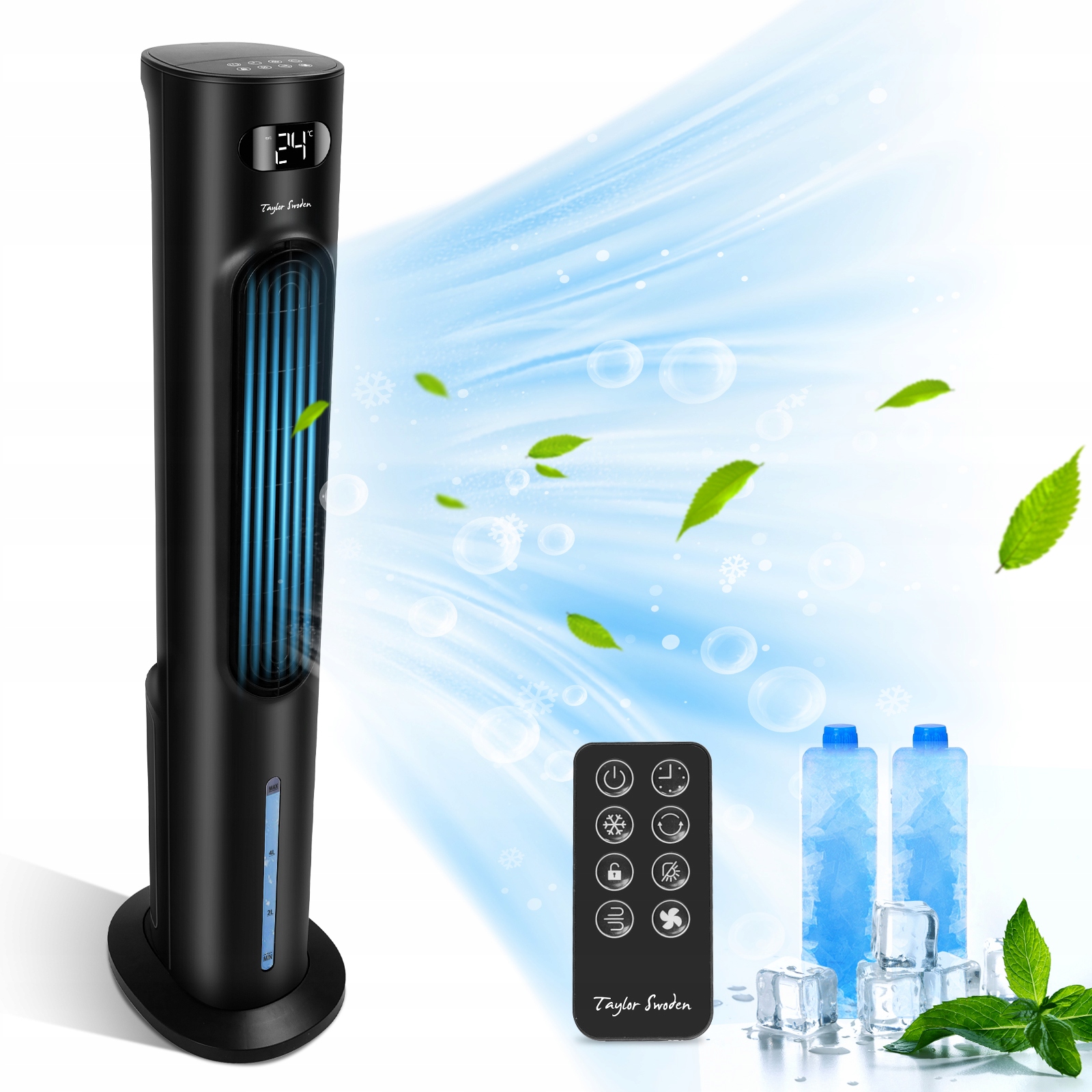 Taylor Swoden Stĺpový Ventilátor , Stojanový Ventilátor ventilátor, čierny