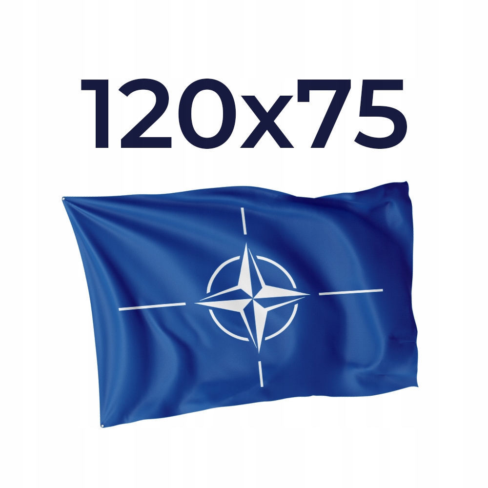 Vlajka NATO 120 x 75 cm PREMIUM / SUPER SILNÁ - VÝROBCA