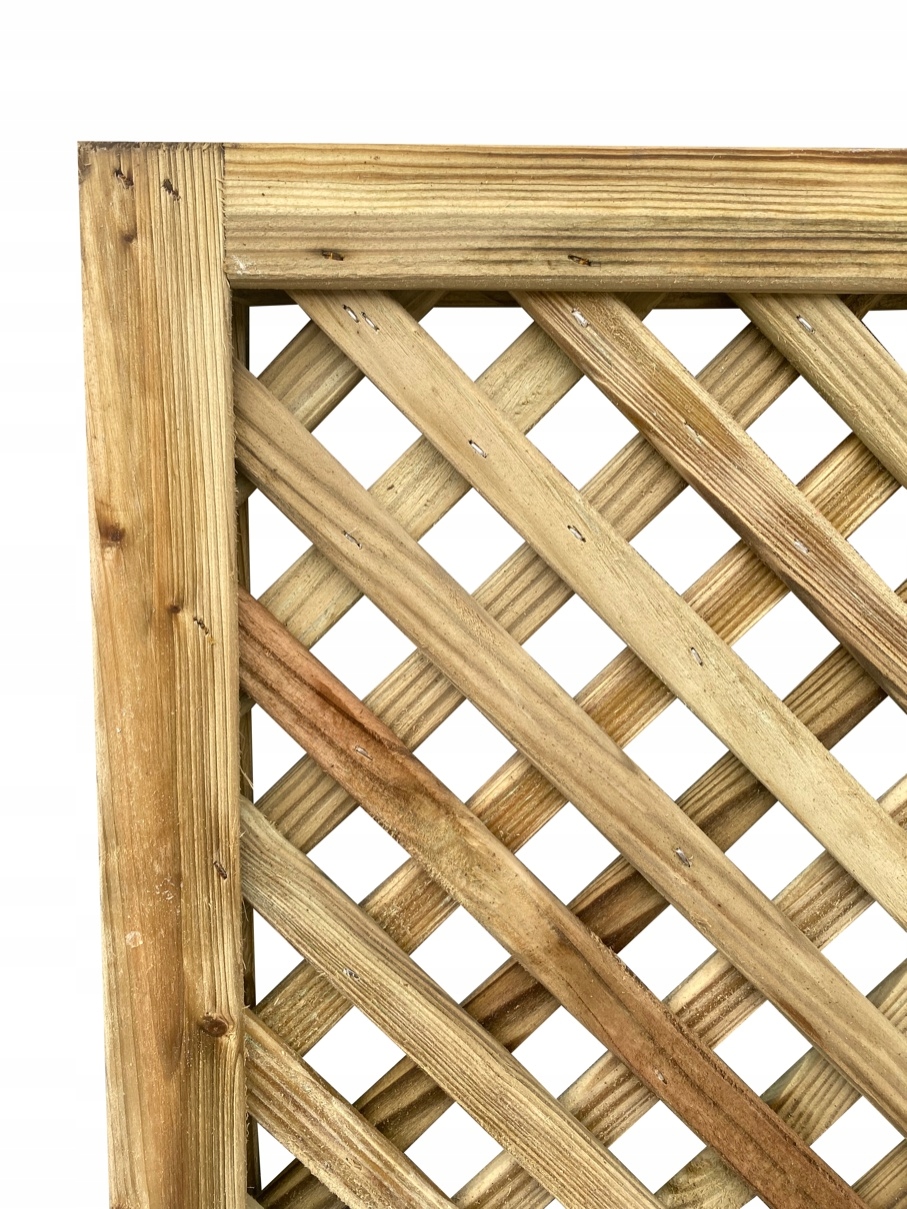 Kratka ogrodowa angielska 90x180 cm drewniana impregnowana BRĄZ SZARA