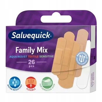 

Salvequick Med, Family Mix, plastry, 26 szt.
