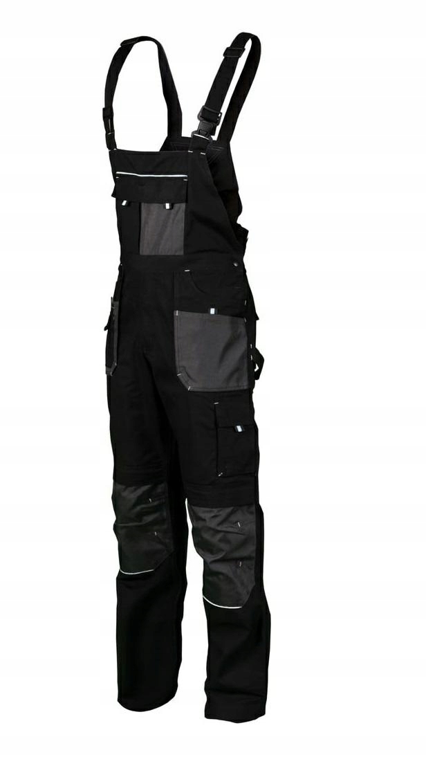 Stalco Spodnie robocze Basic Line czarne XL na szelkach