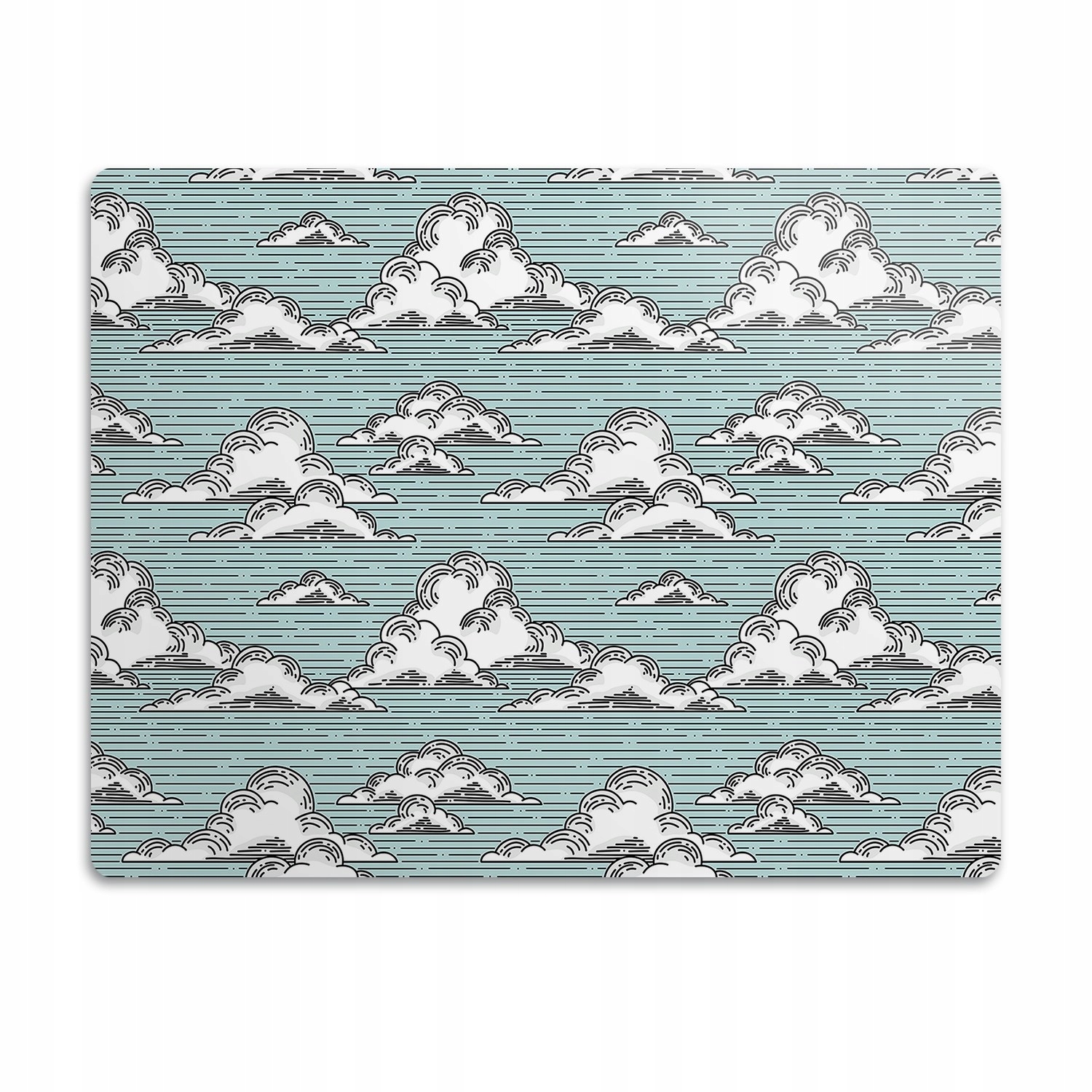 Levně Voděodolná podložka pod misku Kreslící mraky 90x60 cm