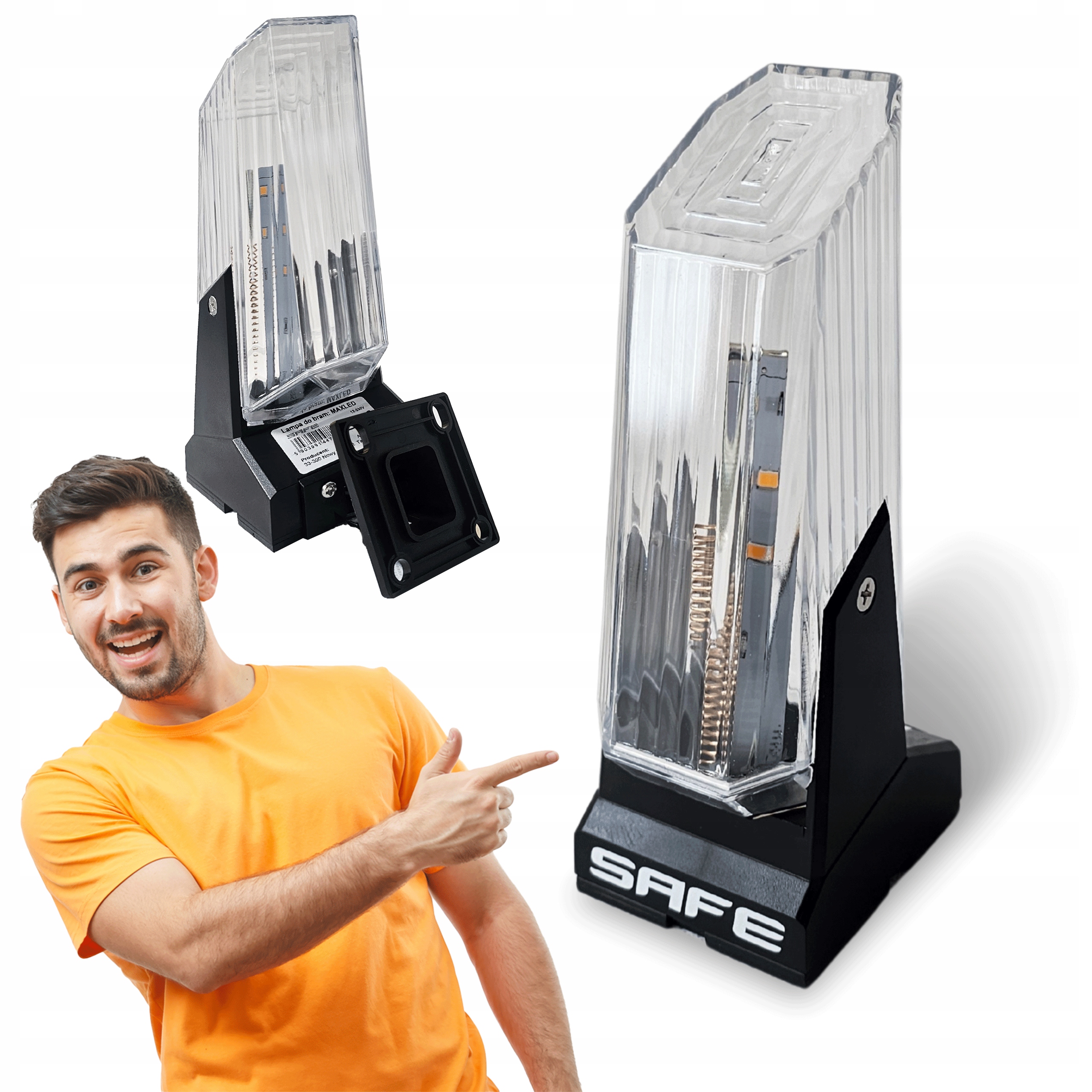 Výstražná Lampa pohonu 12-265 V Ac DC univerzální S Anténou, transparentní