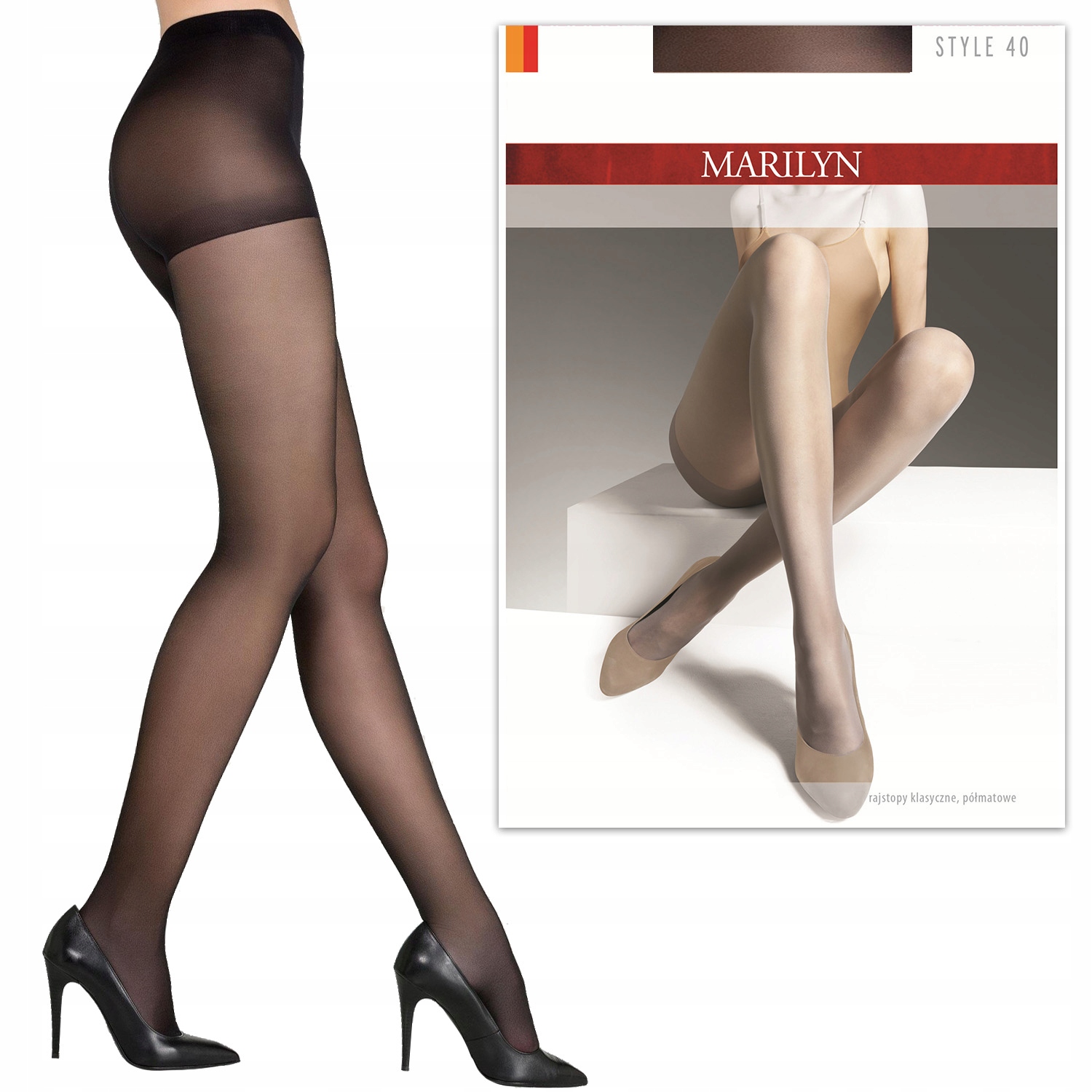 

Półmatowe rajstopy Style 40 Marilyn Nero 6-XXL