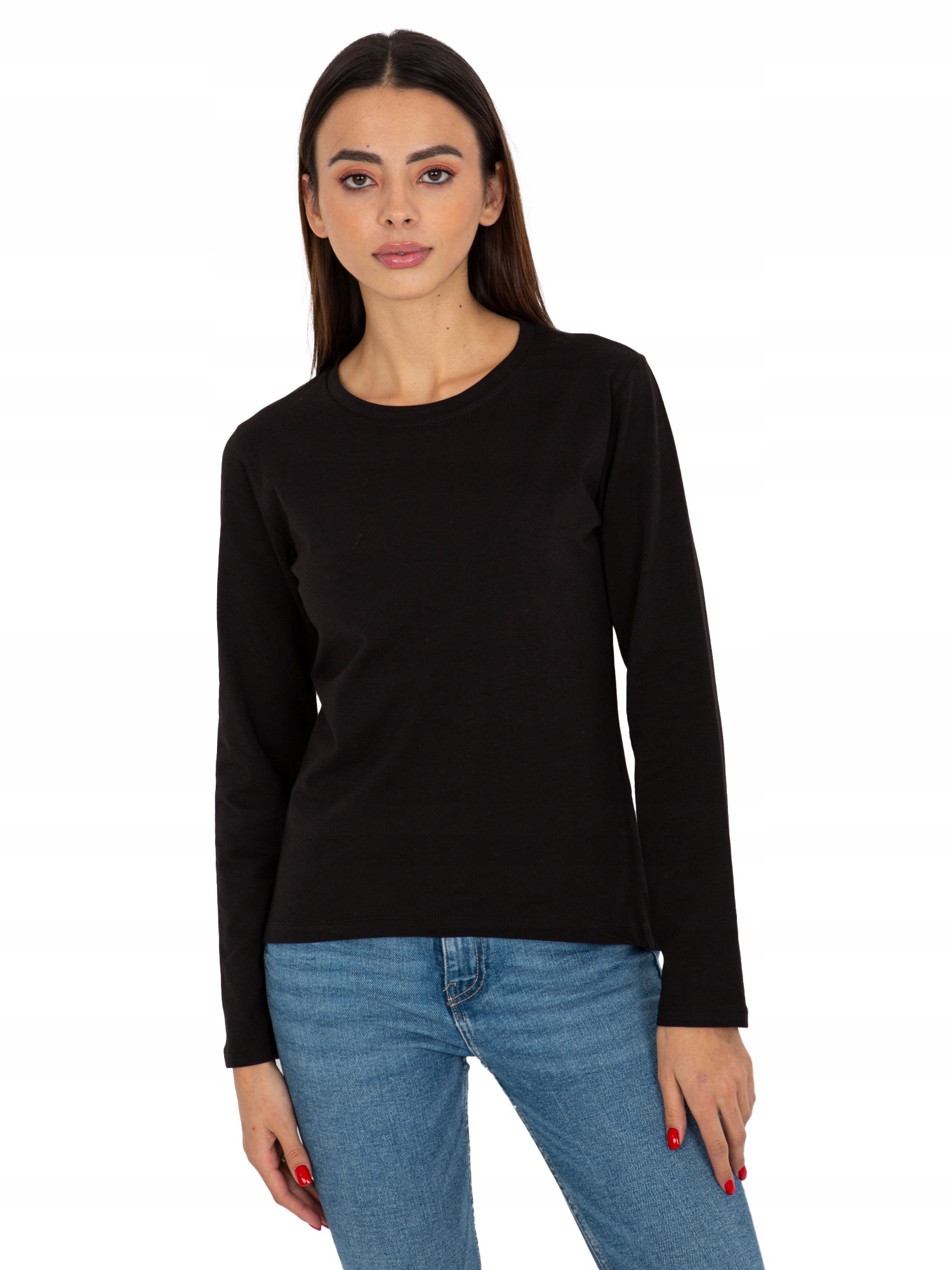 

Delikatna Bluzka damska Longsleeve bawełniany L