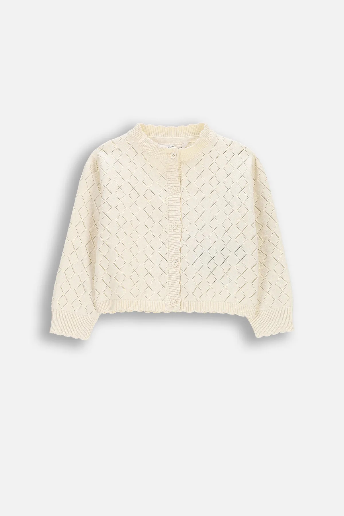 Sweter Rozpinany Dziewczęcy Elegancki Ecru Komunia 068 Coccodrillo WC6