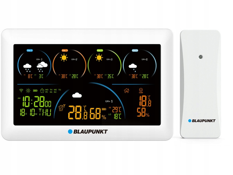 

Stacja pogody Blaupunkt WS50WH App Wi-Fi Biały