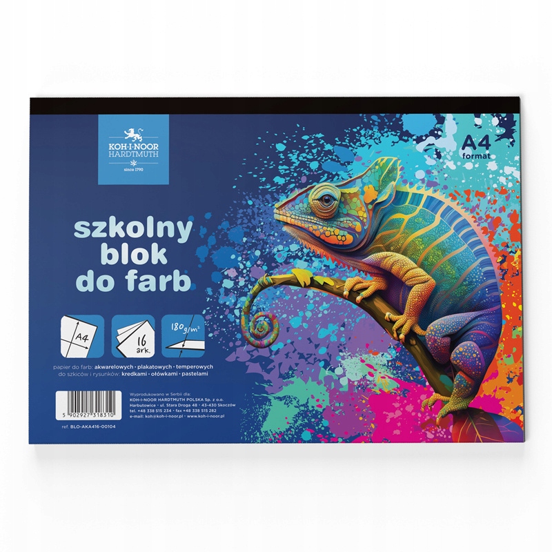 SZKOLNY BLOK DO FARB A3/10ARK 180 G.KAMELEON 8297