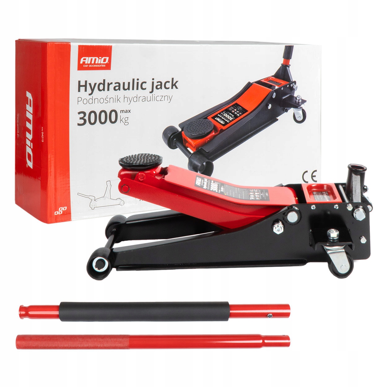 Hydraulický nízkoprofilový zdvihák 3T Ce 75/510mm AMiO-04215