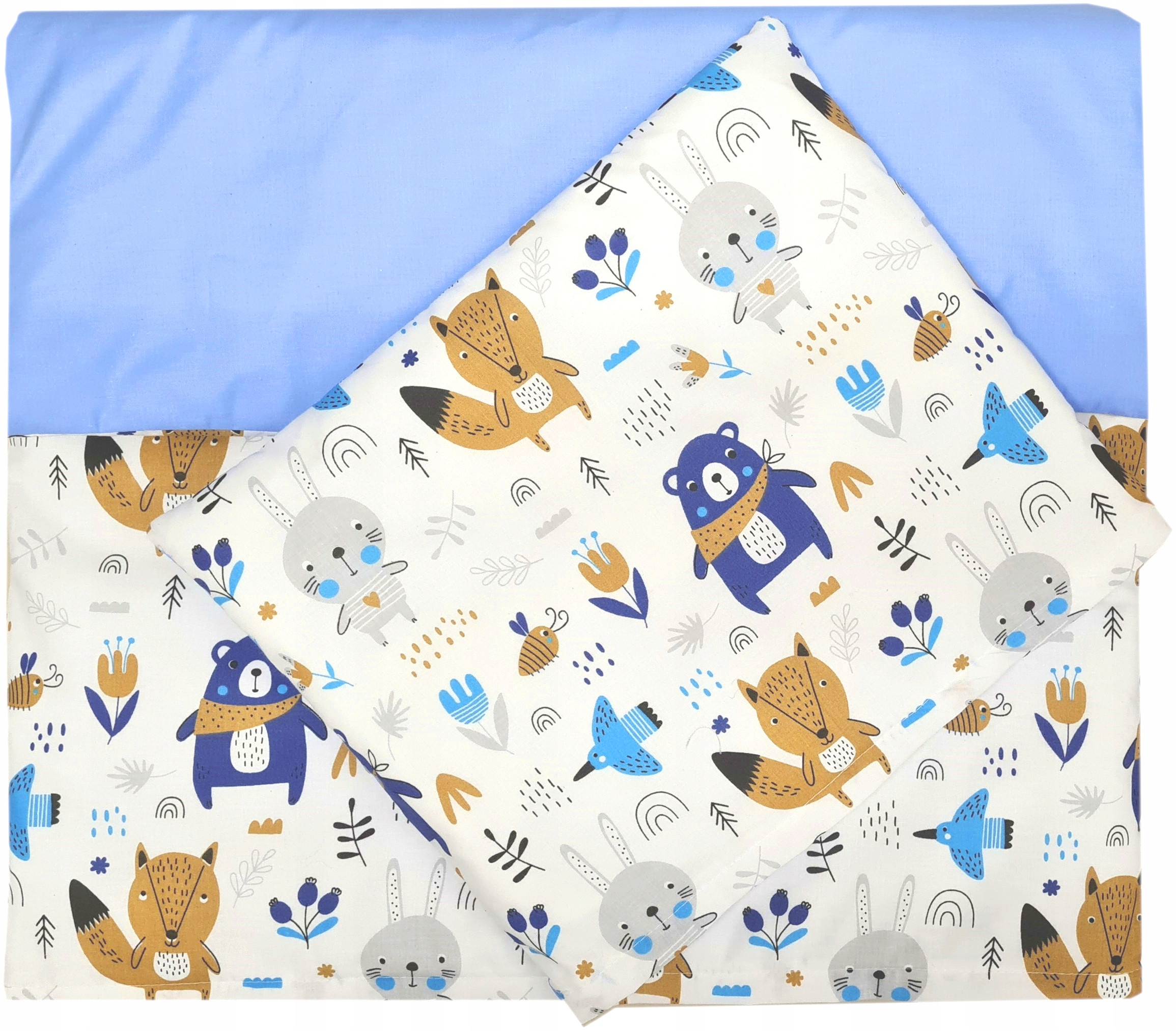 

Pościel Z Wkładem 4-EL. Do Dostawki Misie+niebies.