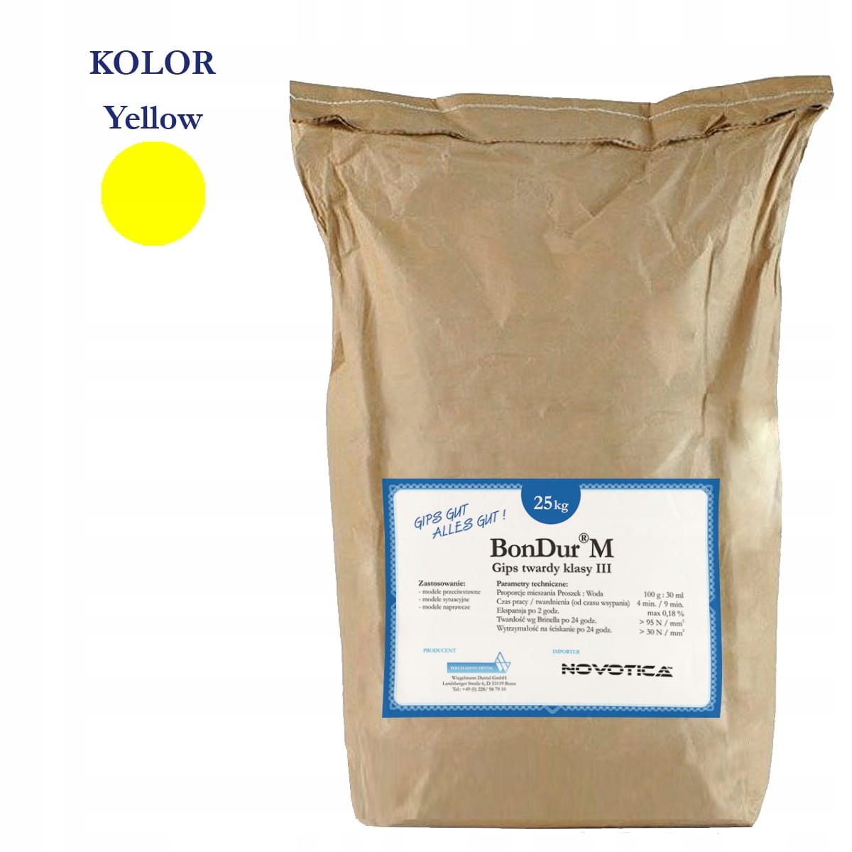 Gips BonDur M yellow 25kg klasa III