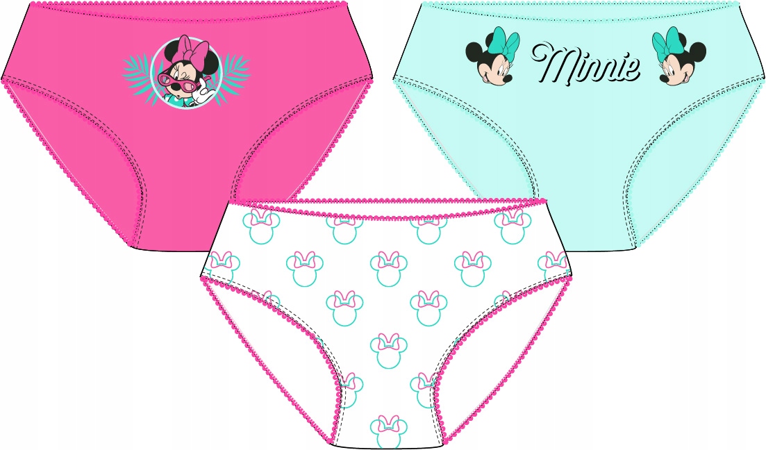 

Majtki Myszka Minnie 3-pack figi 116/122 (6/7L)