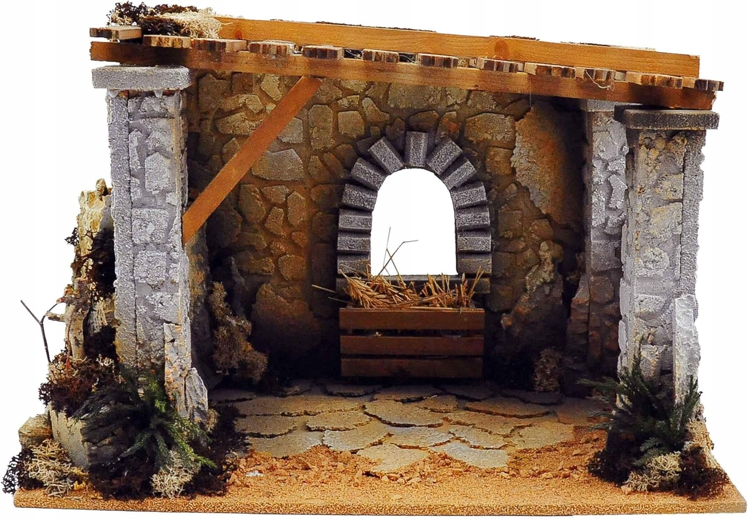 Krásny Vianočný Betlehem 40x25x27 cm pre postavy s výškou 12-13 cm