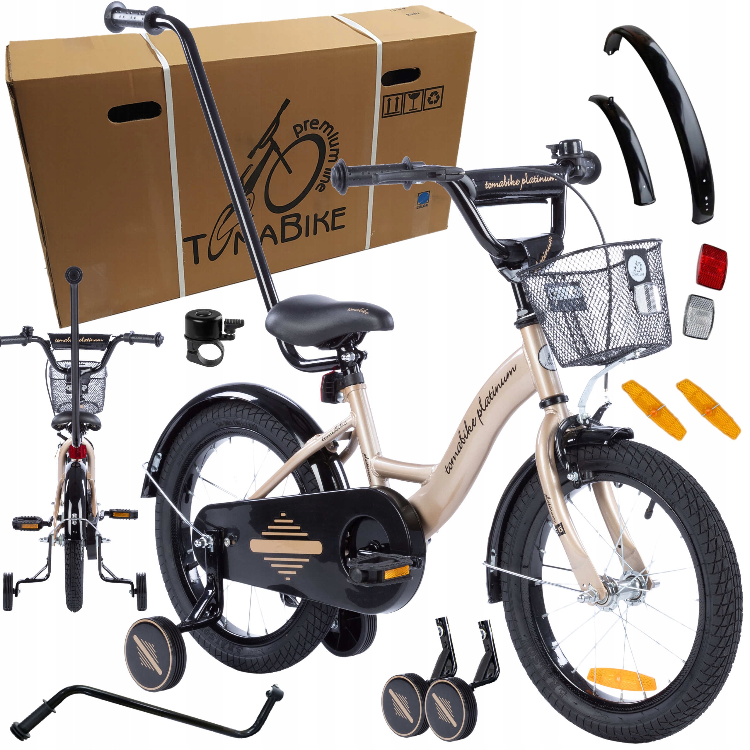 

rower rowerek Tomabike 16 cali Platinum prowadnik