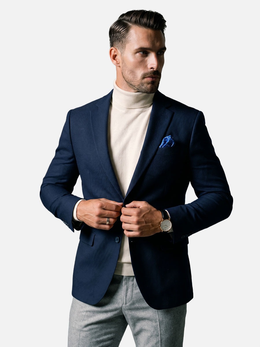 Sako elegantní tmavě modré sako Denley Matteo velikost XL/54