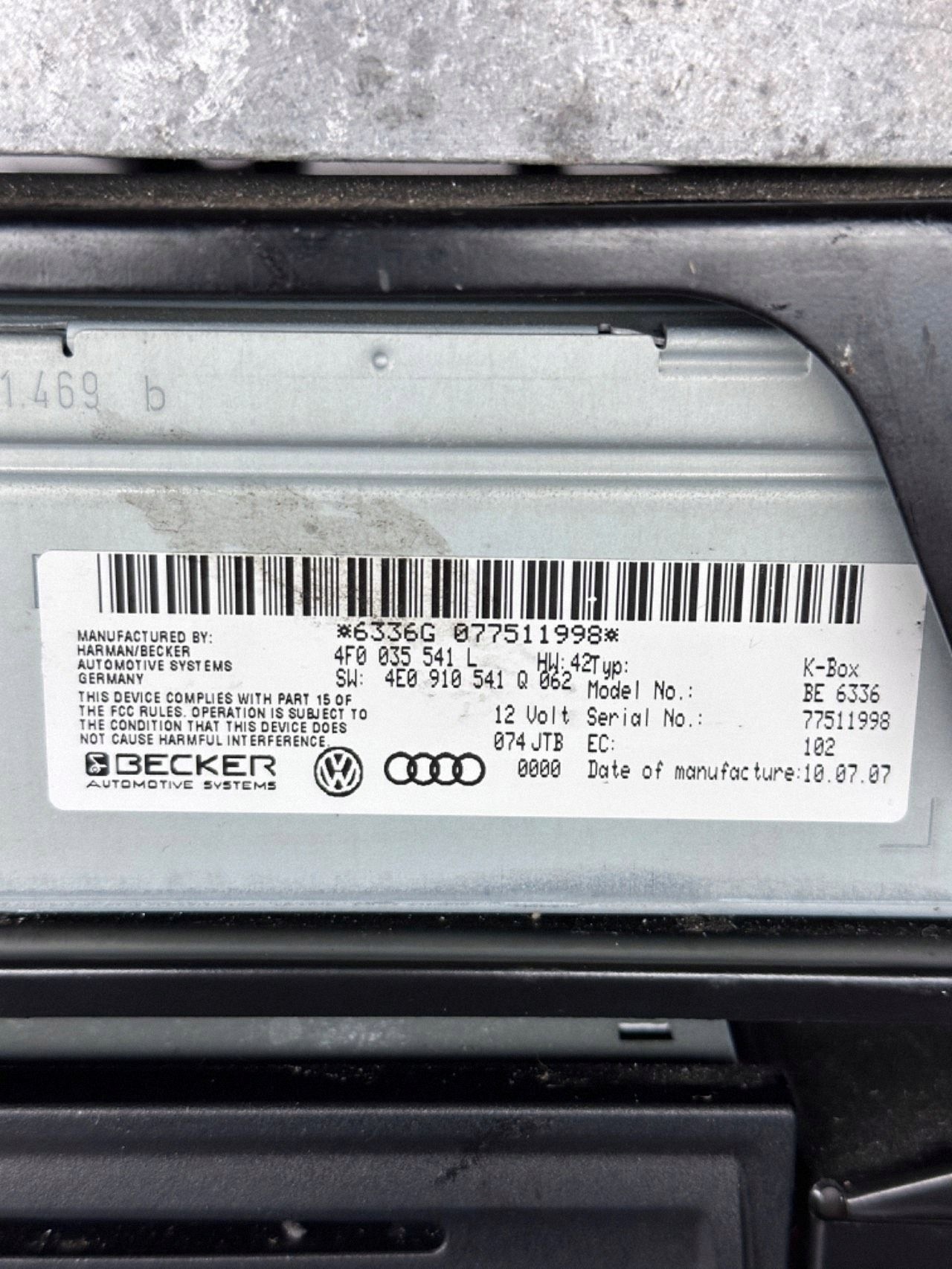 AUDI A5 8T 8F running board MMI MULTIMEDIA BT TUNER module amplifier 4F0035541L