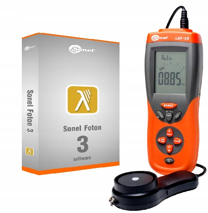 Luksomierz Sonel LXP-10B program Foton 3, certyfikat kalibracji