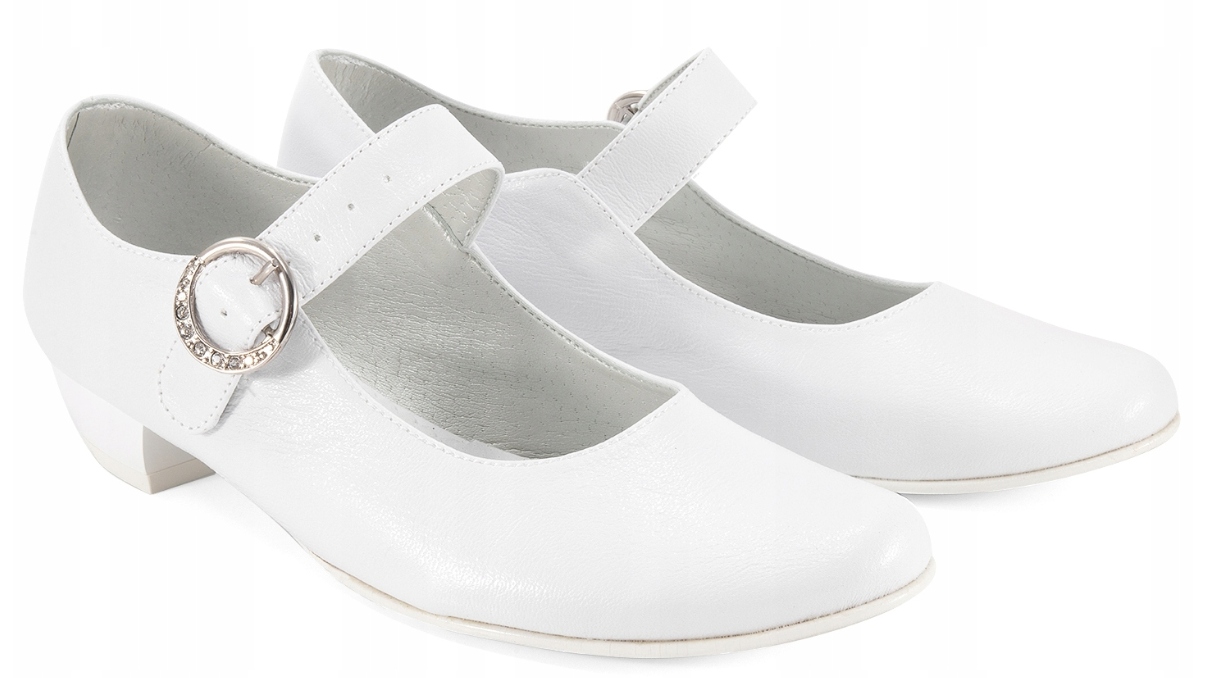 Buty komunijne dla dziewczynki 902 białe rozmiar 35