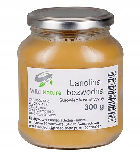 

Lanolina Bezwodna, Szkło, 300g, Wild Nature