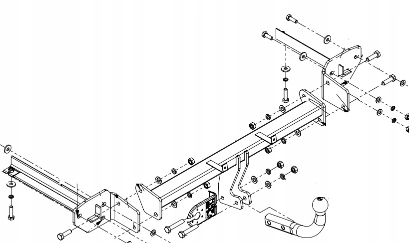 HAK HOLOWNICZY OPEL CORSA D E 2006- Uciąg 1350 kg