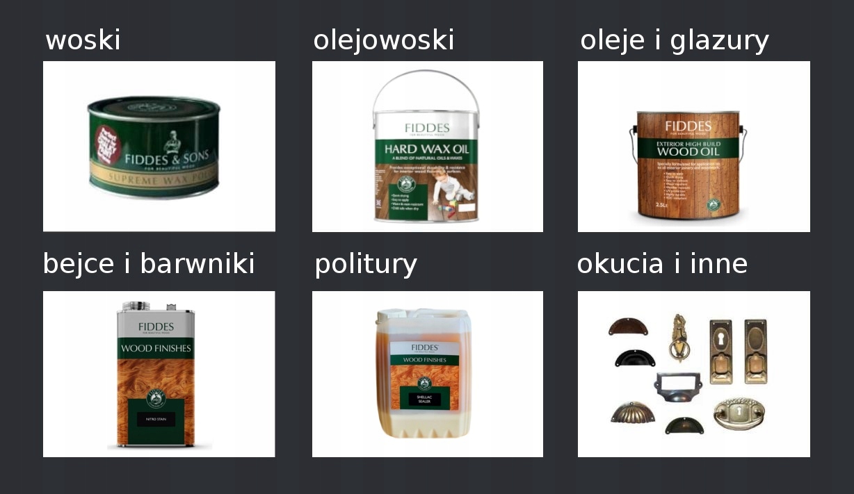 FIDDES Bejca wodna do barwienia drewna mebli TEAK tekowa 1L Czas schnięcia 1 h