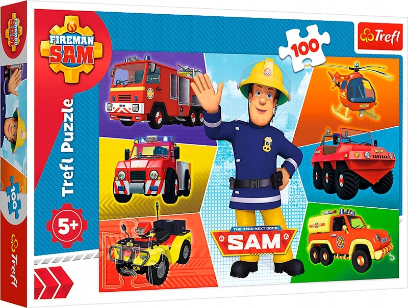 

Puzzle 100 El. Strażak Sam Pojazdy Strażaka Trefl