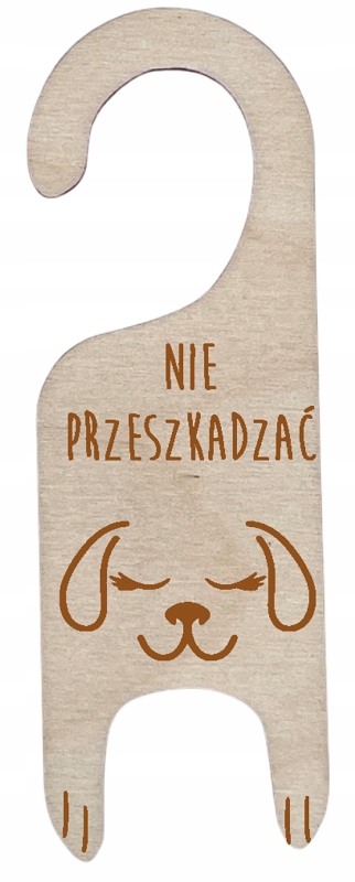 

Drewniana zawieszka na klamkę drzwi Pies Piesek
