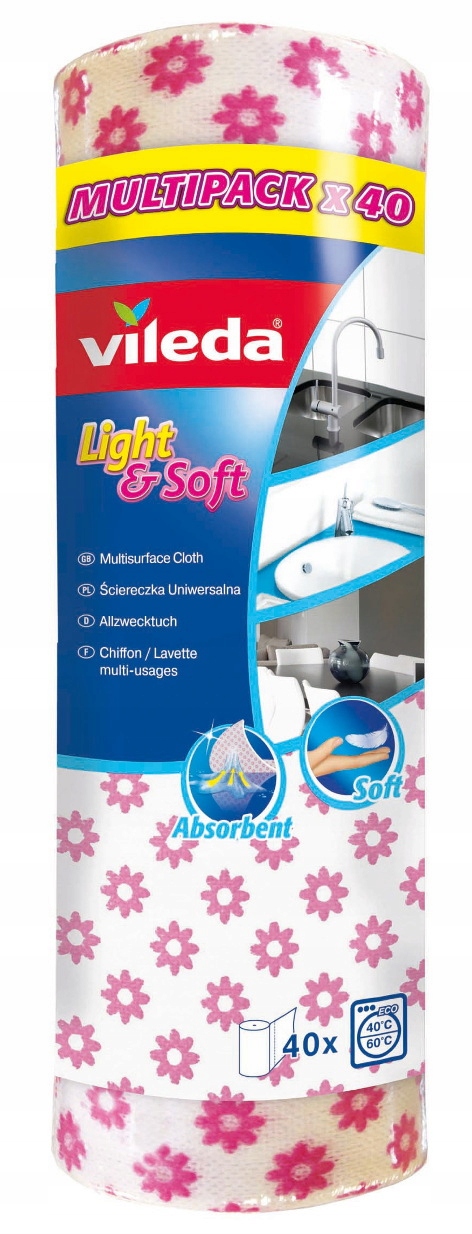 

Vileda Ściereczka Light Soft Ścierka rolka 40 szt