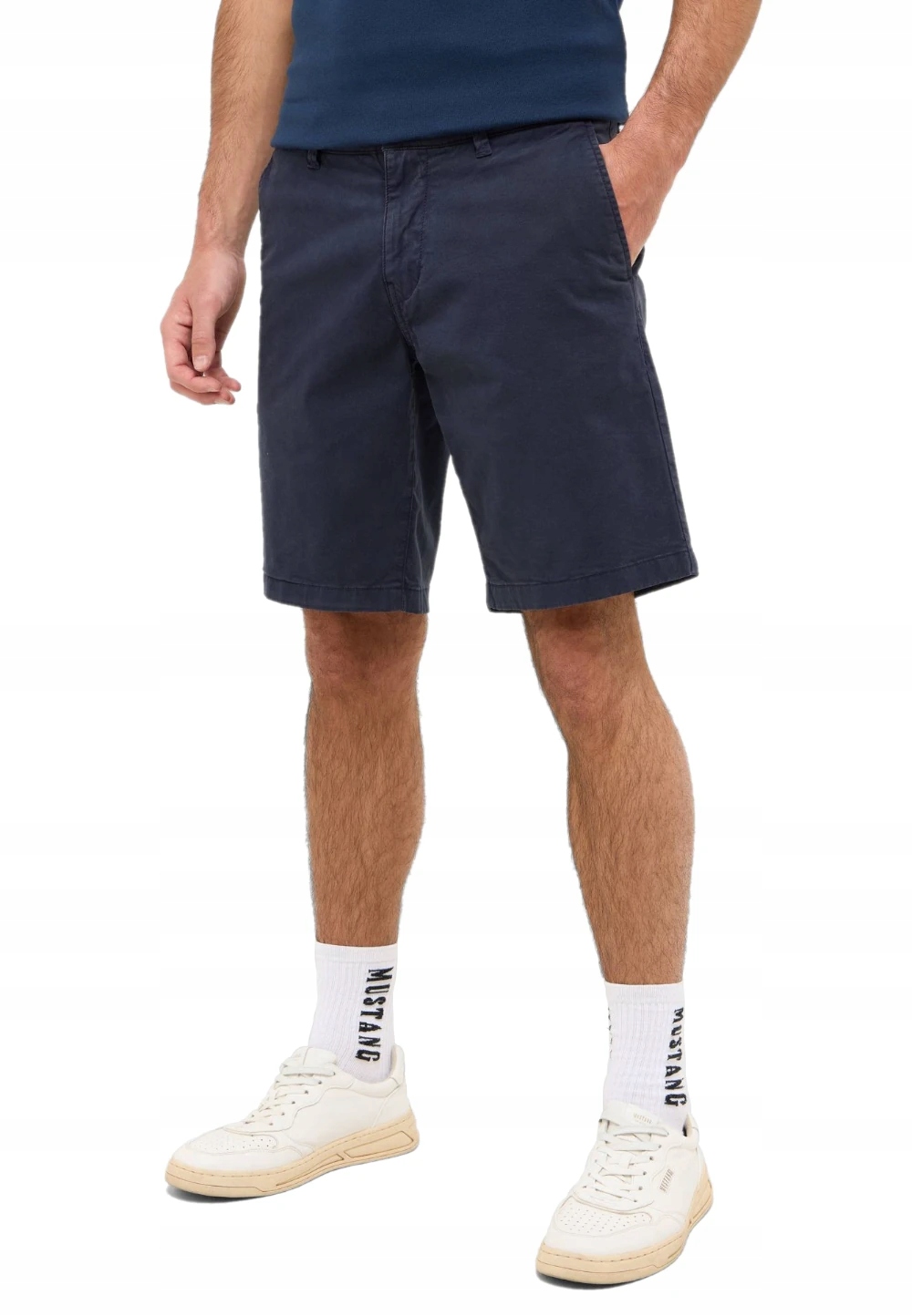 Mustang pánské krátké kraťasy elegantní bavlněné, tmavě modré, velikost 29