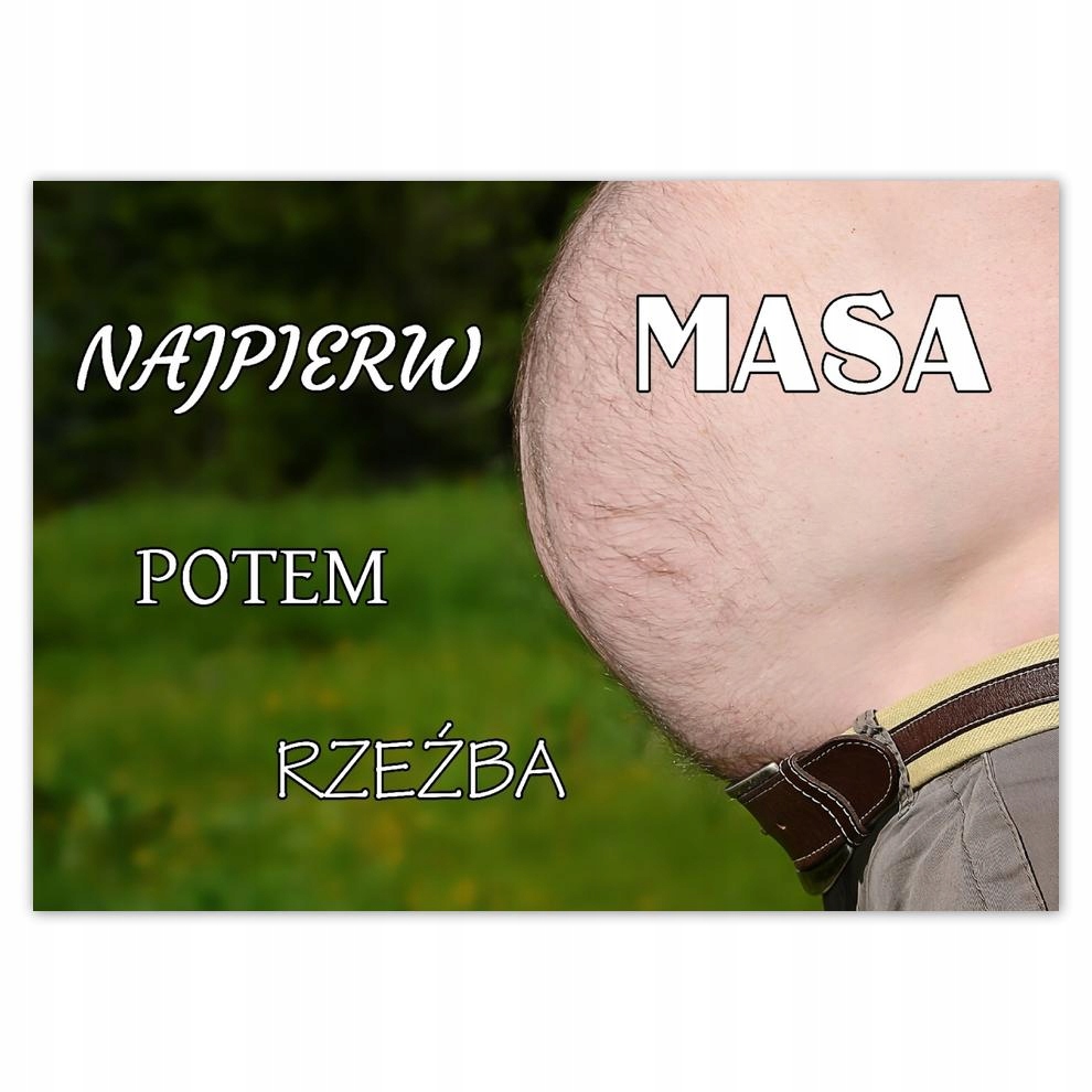 

Naklejki 70x50 Najpierw masa Siłownia