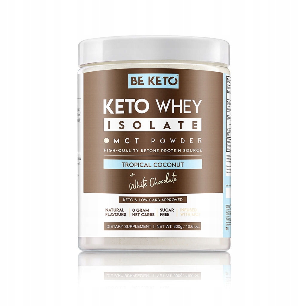Keto Proteinový Izolát s Mct Kokos & Bílá Čokoláda 300 g Be Keto