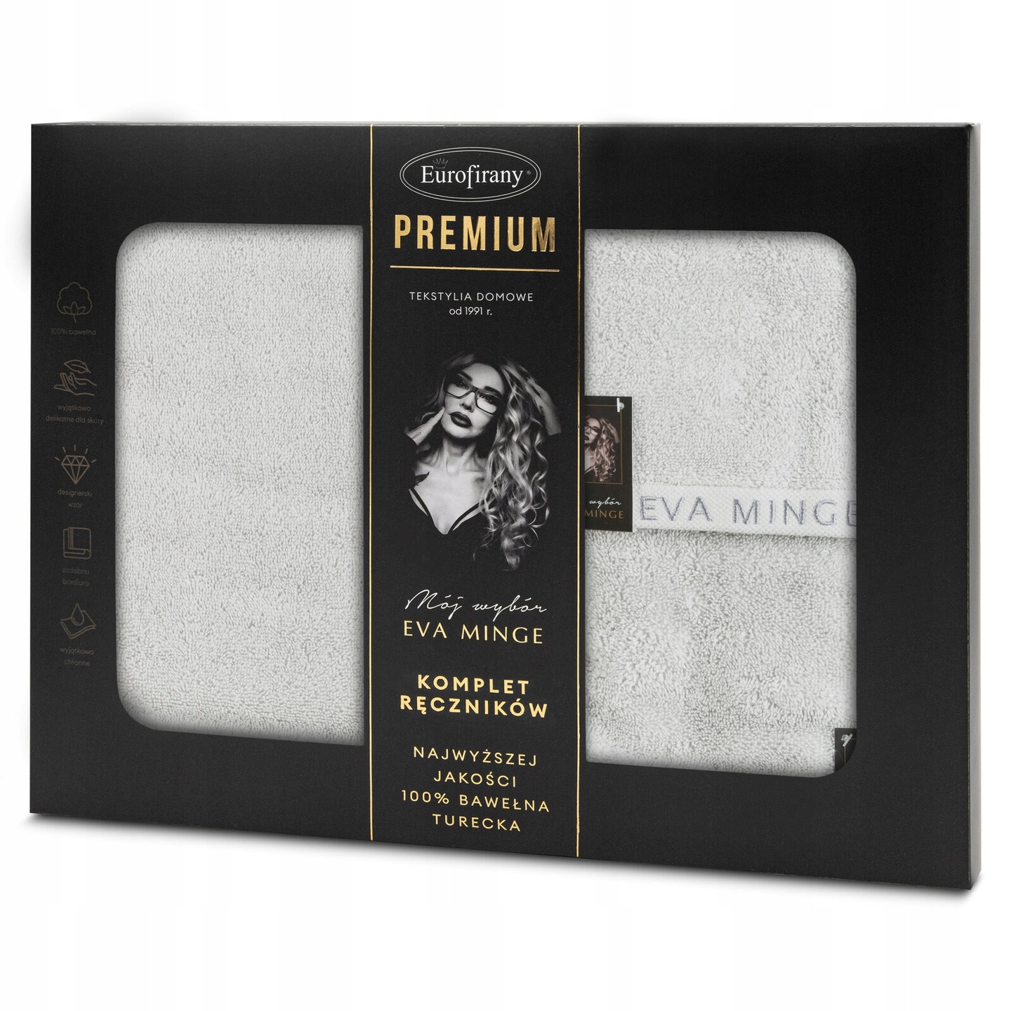 Eva Minge Sada 3 ručníků Venus Stříbrná