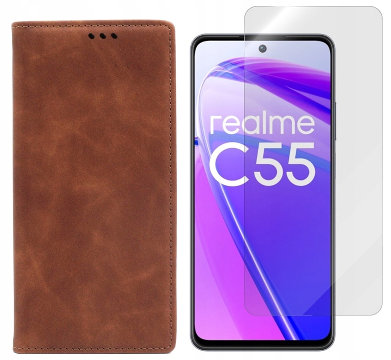 

Etui Case Pokrowiec Obudowa do Realme C55 +szkło