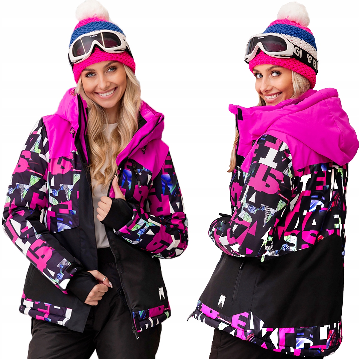 Veselé Písmenka Zimní lyžařská bunda na svah dámská teplá XL