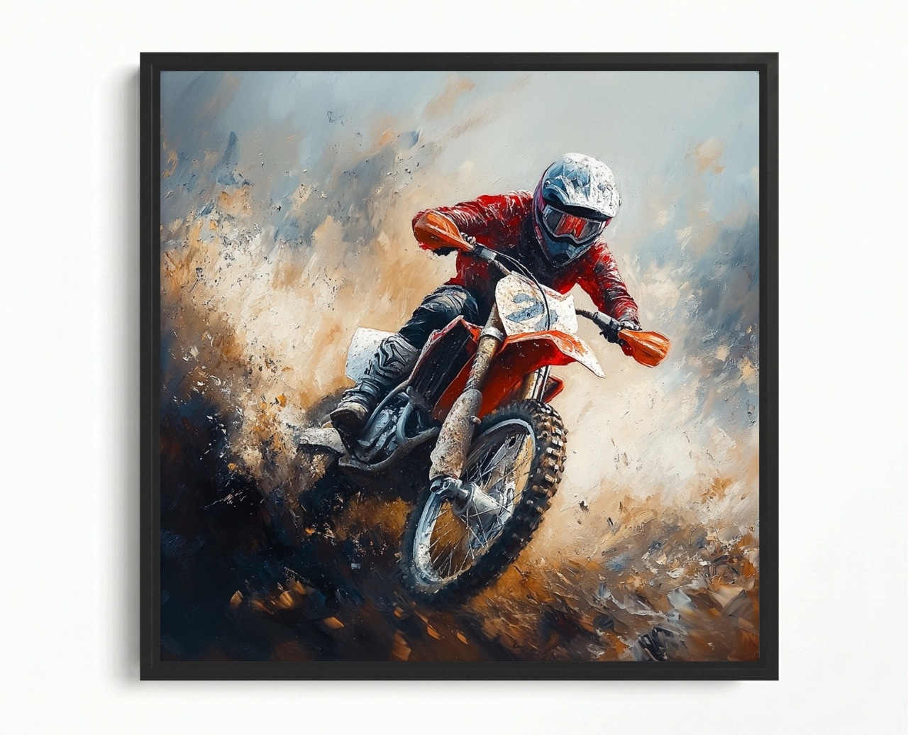 Obraz Rám American Box Motor Sport Motocross Skok Akce Adrenalin 40x40
