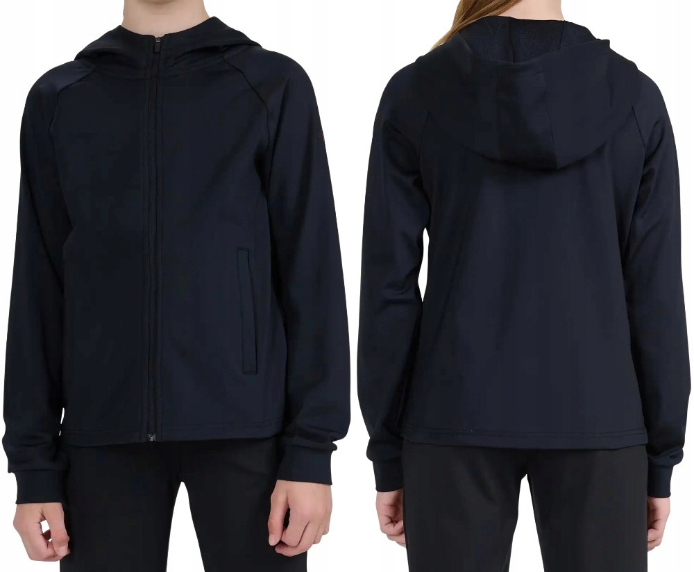 Bluza dziewczęca 4F z kapturem rozpinana szybkoschnąca sportowa r. 134/140