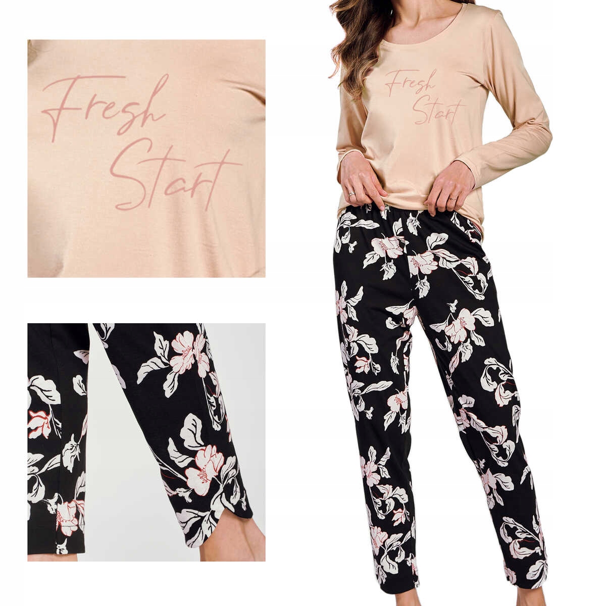 Taro Dámské pyžamo Katie 3234 béžová M