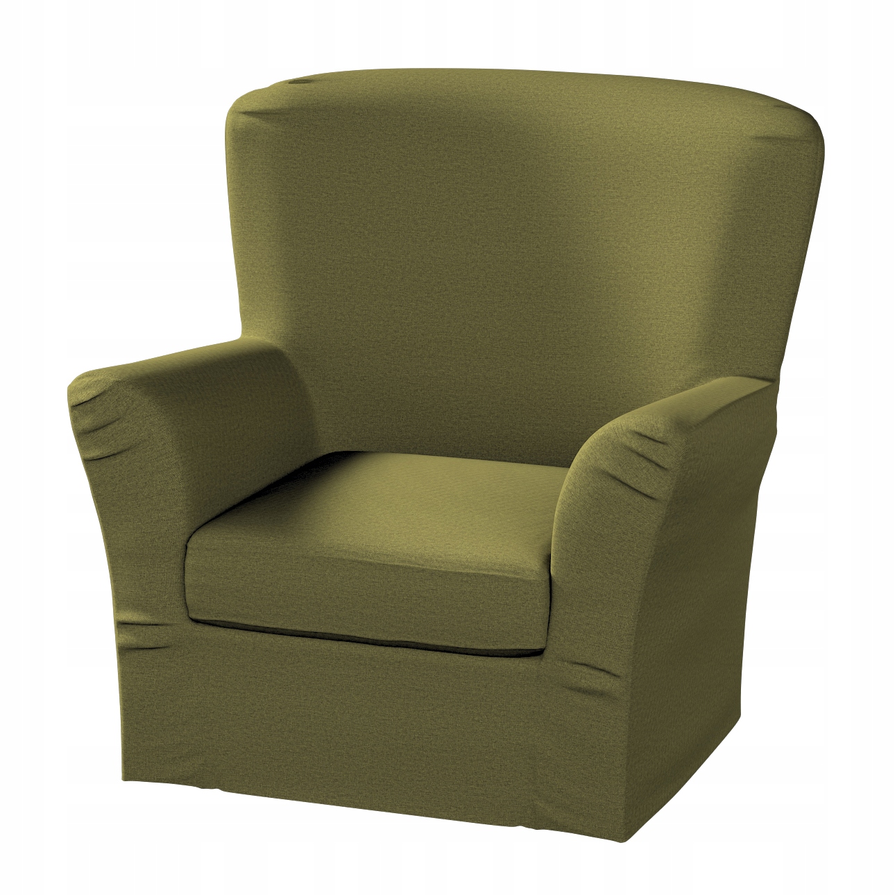Dekoria Potah na křeslo Tomelilla vysoký s záložkami Ikea zelený