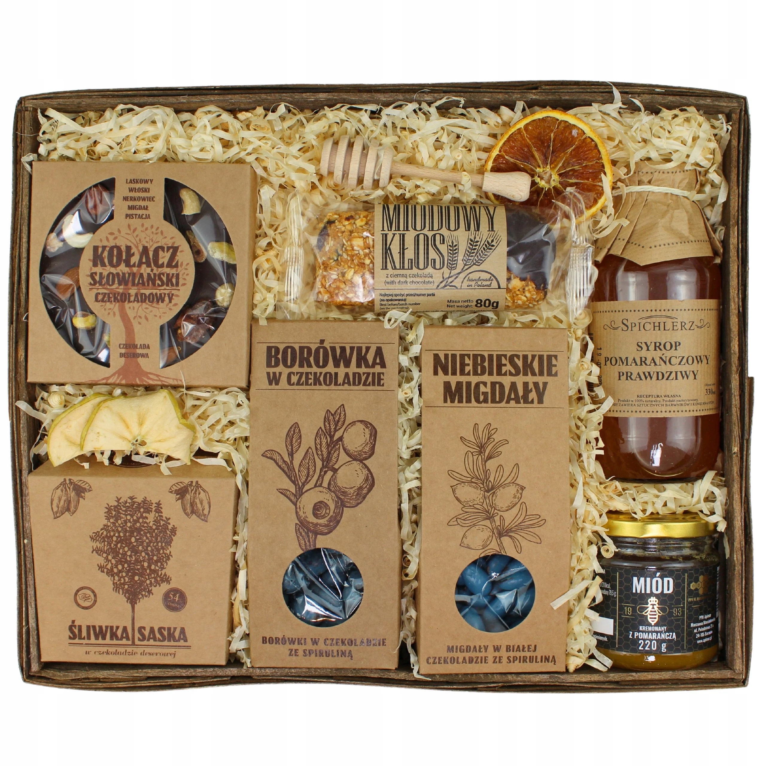 Levně Dárková sada Velké Eko Sladkosti, sirup, borůvka, modré mandle