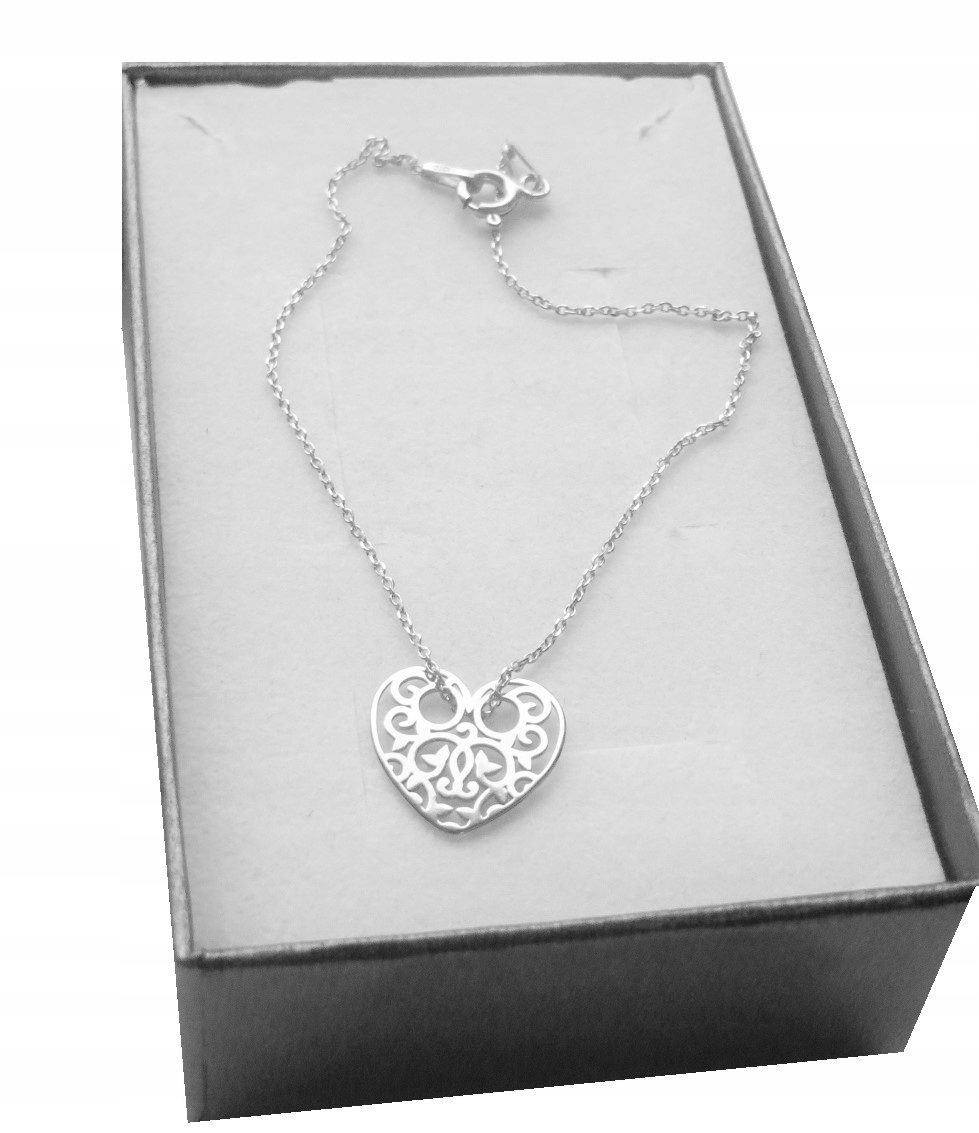 

Bransoletka Serce Ażur Celebrytka srebro 925